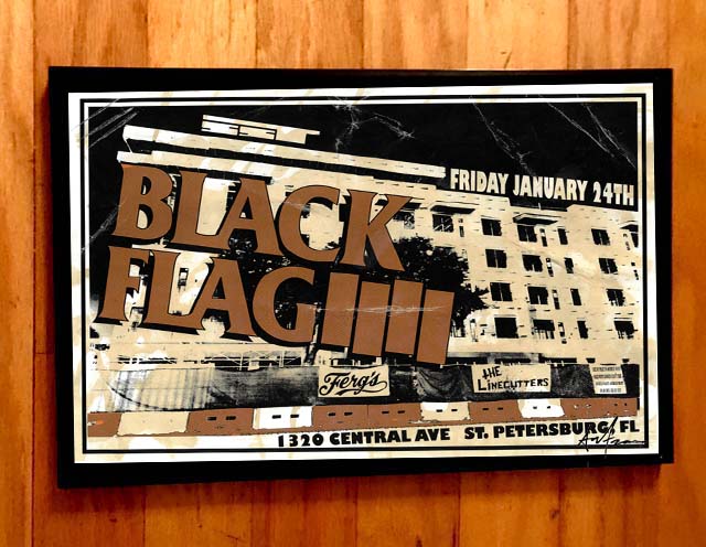 Black Flag 2020 Gig Poster Greg Ginn Adam T Pop Artist