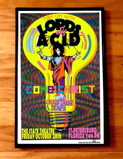 LORDS OF ACID / Chrisian Death / COMBICHRIST- 2017 STATE THEATRE POSTER - SIGNED ARTIST PROOF - GOTH LSD ROZZ WILLIAMS