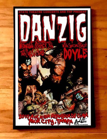 DANZIG & DOYLE - Limited Edition Gig Poster - Tampa, Florida - Signed and numbered by the artist. MISFITS Samhain