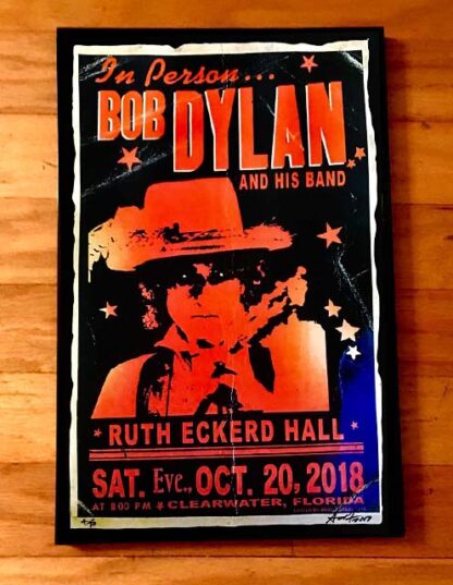 DYLAN, BOB - FLORIDA CONCERT POSTER - LIMITED EDITION DIE CUT ARTIST'S PROOF! SIGNED!