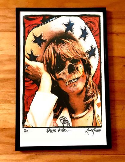 GRAM PARSONS SKULL PRINT ART PRINT By Adam Turkel – Signed limited edition