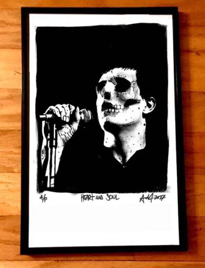 JOY DIVISION - IAN CURTIS - SKULL PRINT ART PRINT By Adam Turkel – Signed limited edition!