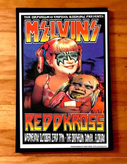 MELVINS & REDD KROSS - TAMPA 2019 GIG POSTER (Brady Bunch KISS Exorcist)